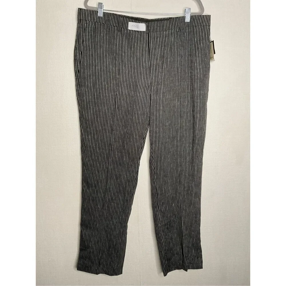 Cubavera Men's 40 x 32 Mini Stripe Linen Pant‎ Summer Vacation Trousers